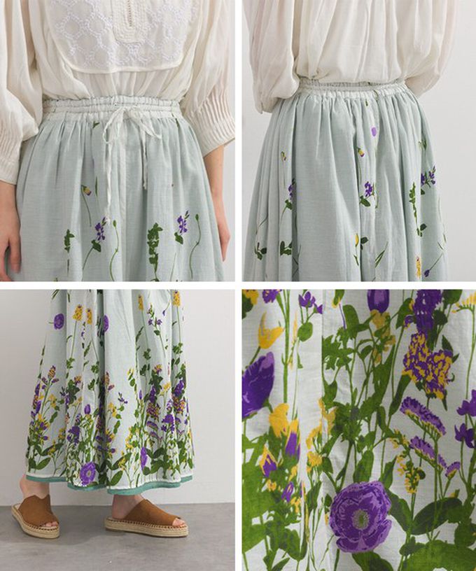 日本 Lupilien - 熱銷再販 2way雙面穿印度棉典雅長裙-藍x芥末黃