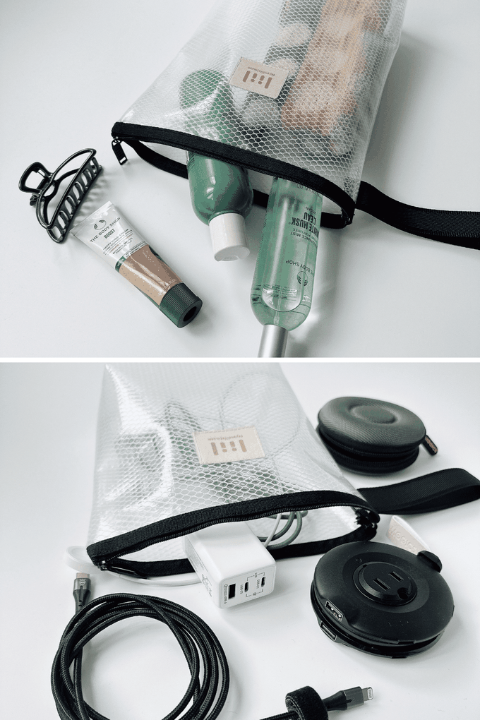 理理 liil - 霧透隨行立立袋-黑 (2入組)-M