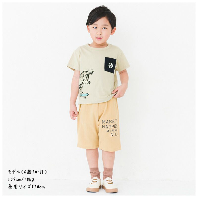 日本 ZOOLAND - 恐龍世界短袖上衣-滿版印花-灰