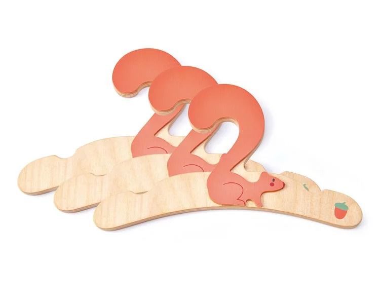 美國 Tender Leaf - 森林松鼠衣架組-3入