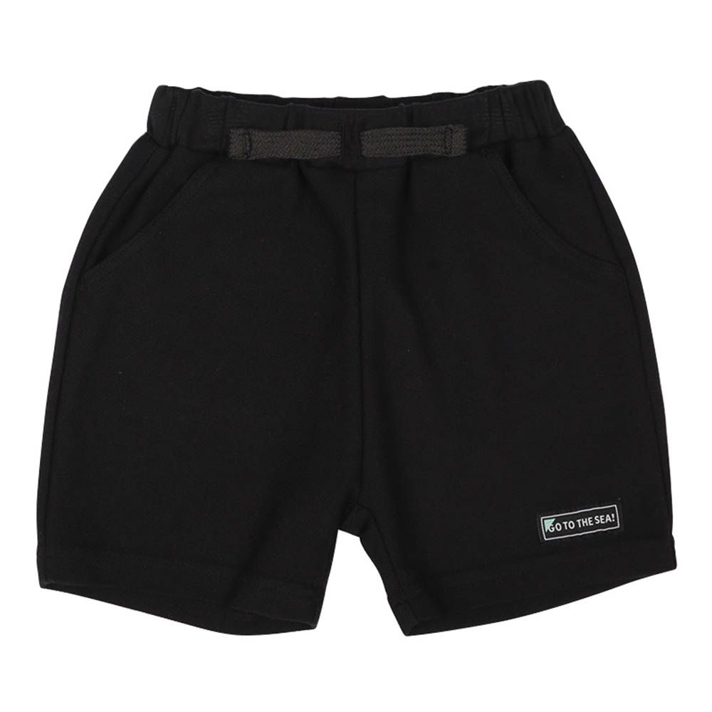 短褲-桂花編-黑色