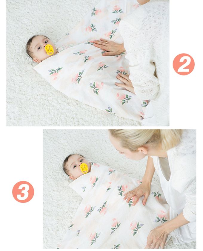 Muslin Tree - 手繪風雙層紗多功能嬰兒包巾-手繪熱帶雨林 (120*120cm)