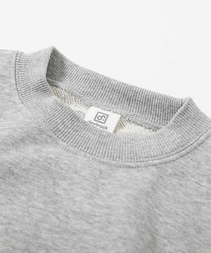 日本 devirock - 英文LOGO寬鬆感落肩長袖大學T-綠