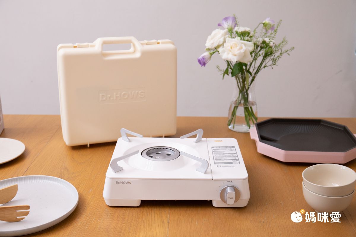韓國 Dr.HOWS - Twinkle Stove卡式瓦斯爐(家庭用3.0KW)/內燃式卡式點火/兒童安全鎖裝置-冰河白