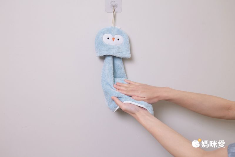 日本 Stream - 動物造型吊掛式擦手巾-貓咪(可捲收)