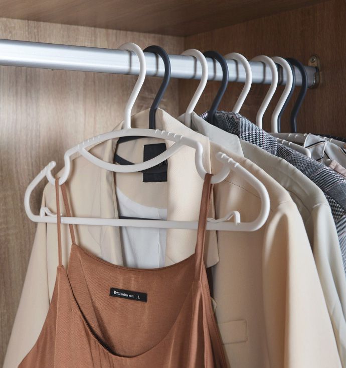 家窩 - MIT 佐伊多功能薄型防滑無痕衣架-40入-岩灰