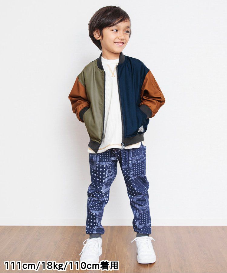 日本 BREEZE - 背後標語帥氣MA-1飛行夾克-焦糖豹紋