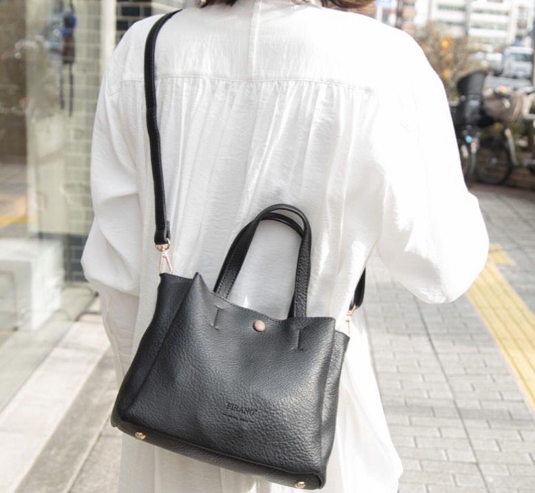 日本 FIRANO - [明星著用款]多夾層2WAY托特包+側背包2件組-焦糖 (34x28x14cm)