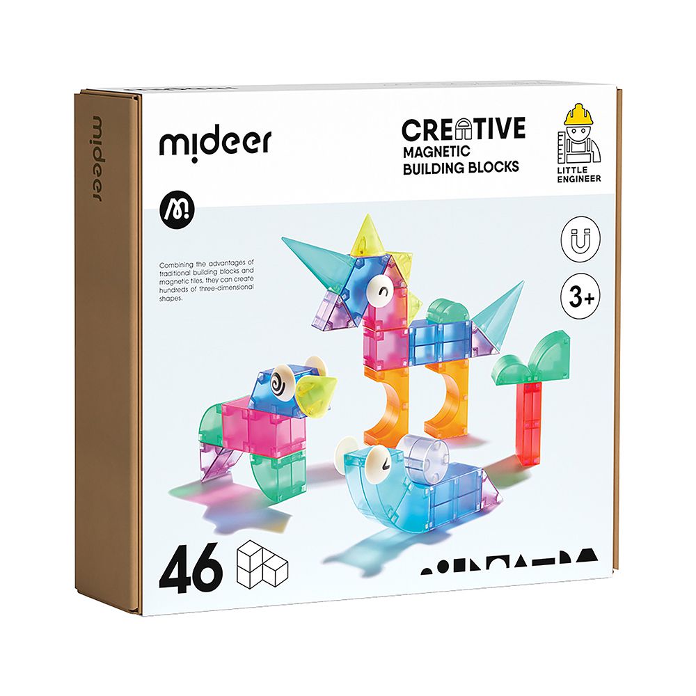 MiDeer - 多彩透光磁力積木(46PCS)