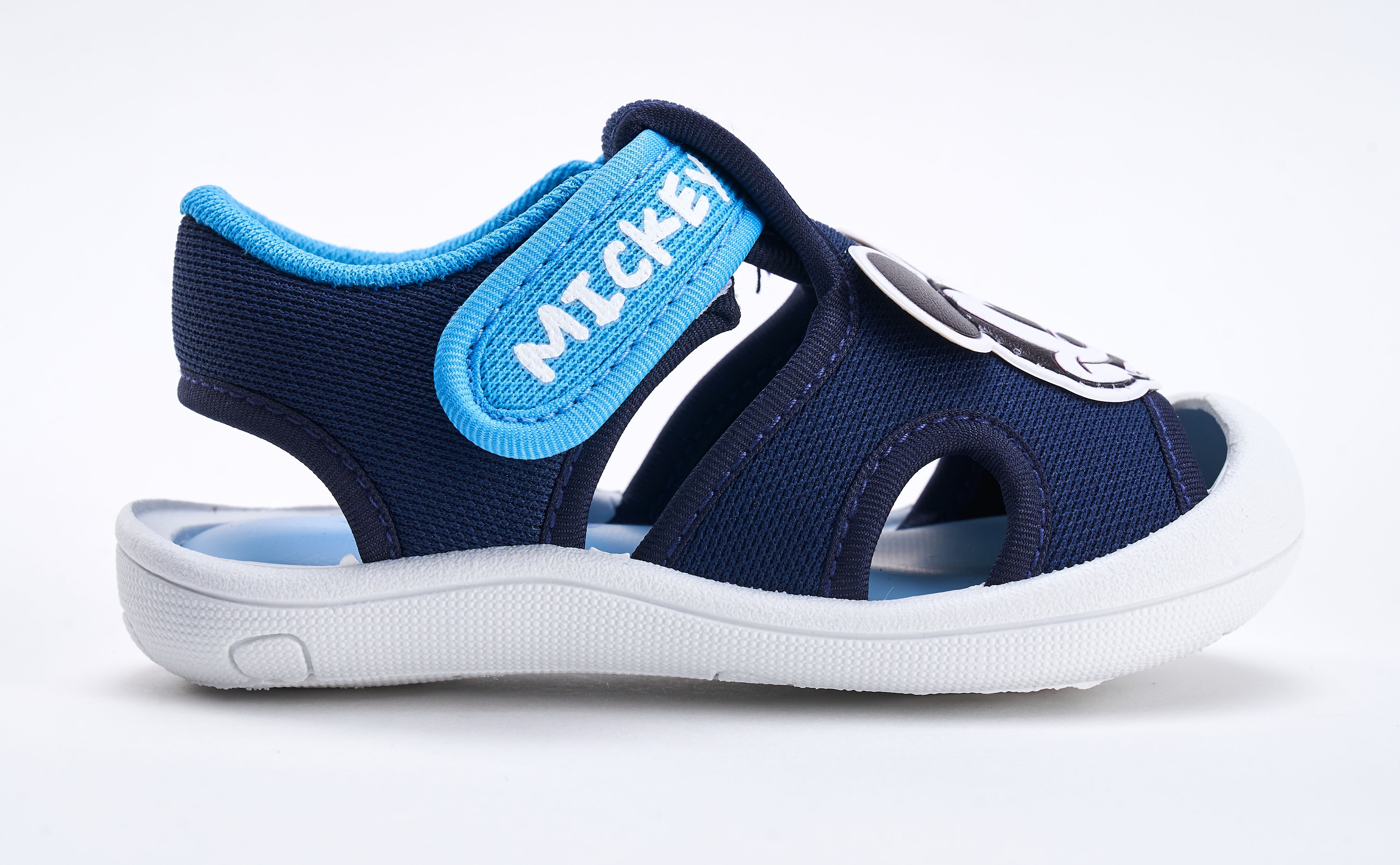 akachan honpo - 米奇經典造型護指涼鞋-藍色