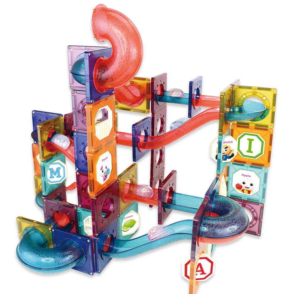 風車圖書 - 極速滾球百變滑道-FOOD超人創意磁力片