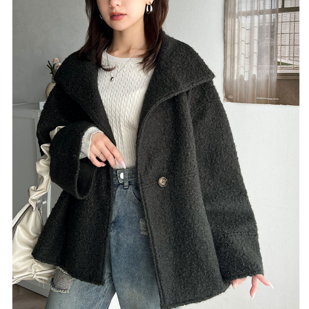 這件大衣超美【日本 Classical Elf】立領、翻領2way率性選擇！