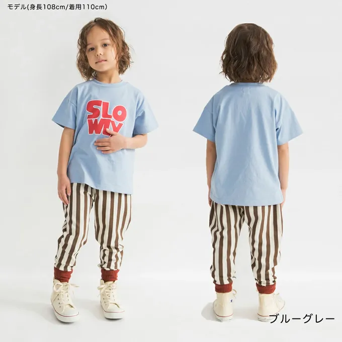 日本 BRANSHES - 100%棉 簡約印花短袖上衣-背後英文-黑