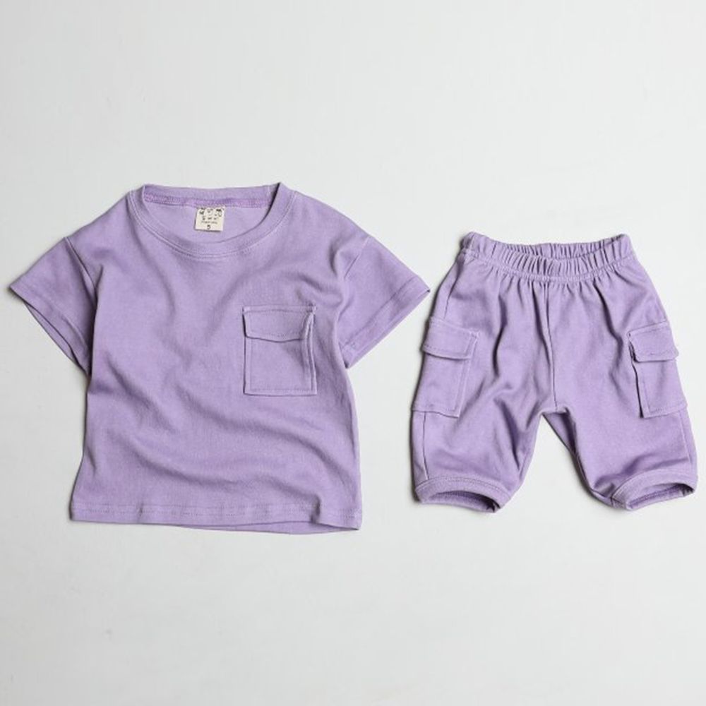韓國製 - 天絲棉混紡套裝-紫