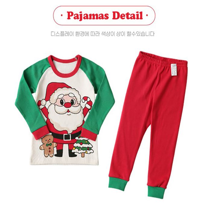 正韓 Puco - 超優質嬰幼兒/兒童長袖100% 有機純棉家居服/睡衣-聖誕老公公