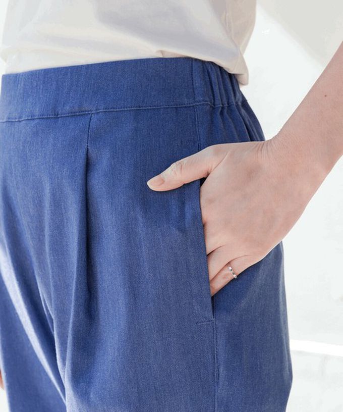 日本 Bab - 接觸冷感 UVcut定番美腳九分褲-葡萄紫