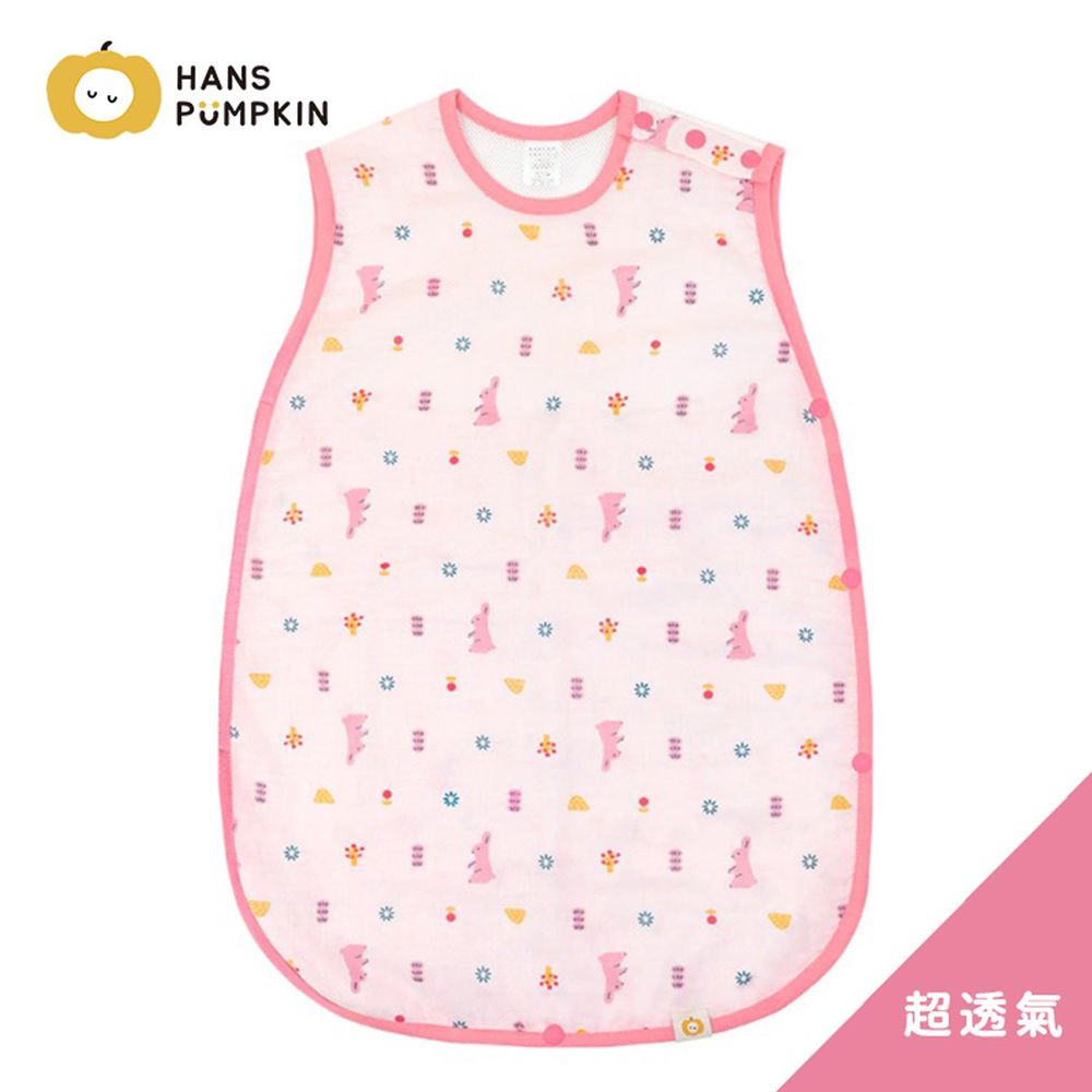 韓國 Han's Pumpkin - 超透氣純棉二層紗防踢被-夏季型-夢幻兔兔