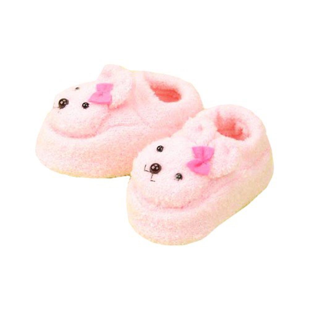 日本手工 - 日本製保暖止滑室內鞋-微笑兔兔-粉紅