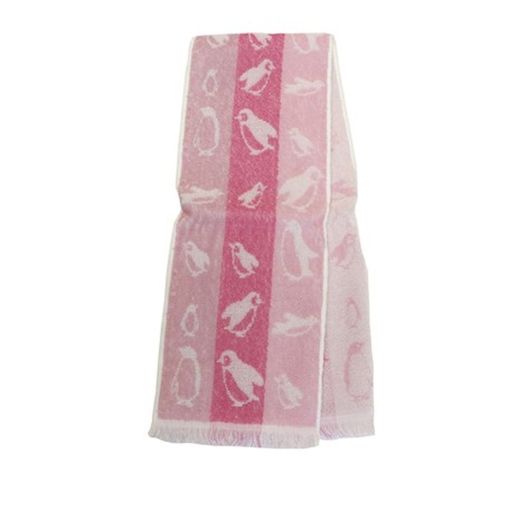 日本涼感雜貨 - 日本製 Eco de COOL 接觸冷感長毛巾-企鵝-粉色系 (90x16cm)