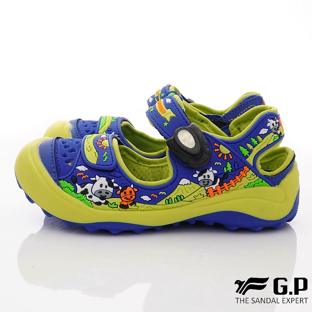 G.P - 護趾磁扣兒童涼鞋(中小童款)-藍綠
