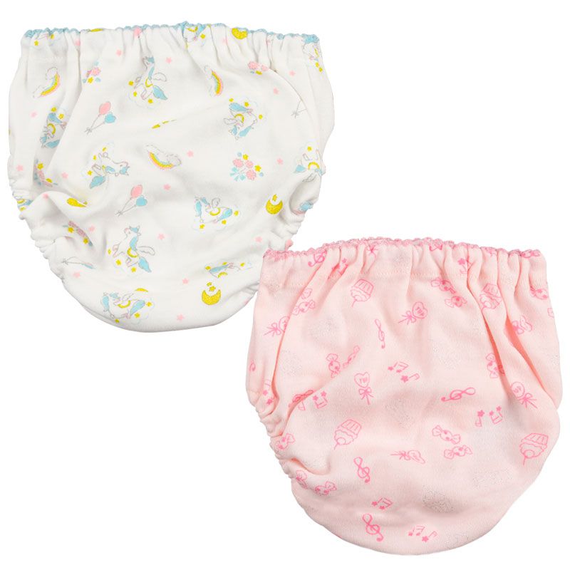 akachan honpo - 內褲2件組-獨角獸-白色