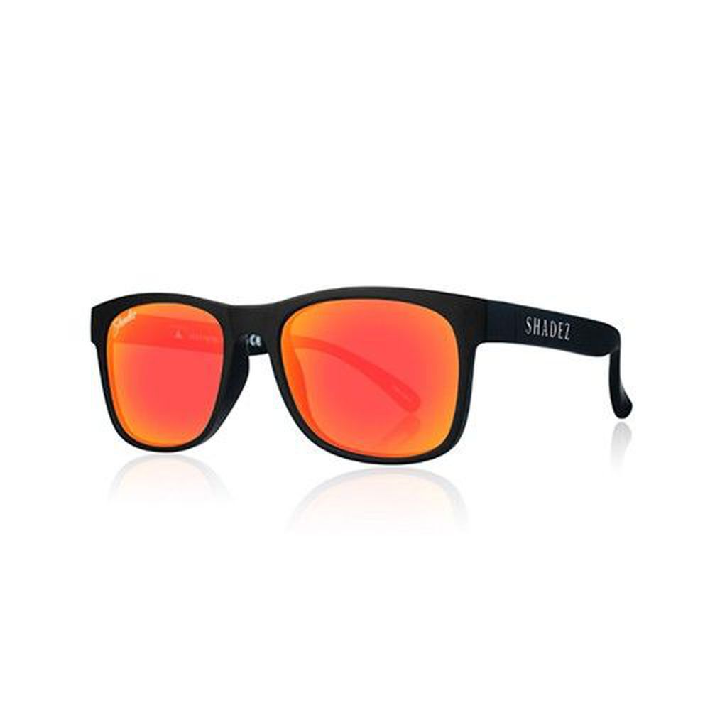 瑞士 SHADEZ - 兒童偏光太陽眼鏡-黑框晚霞橘