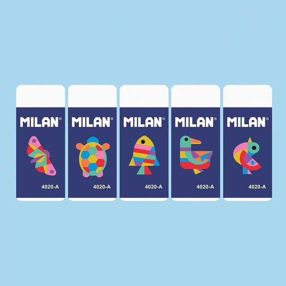 MILAN - 經典橡皮擦-幾何動物(5入)