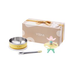 VIIDA - [官方直營]阿姆阿姆好食趣禮盒-新生兒禮盒-內含餐碗/碗蓋/餵食湯匙/固齒器