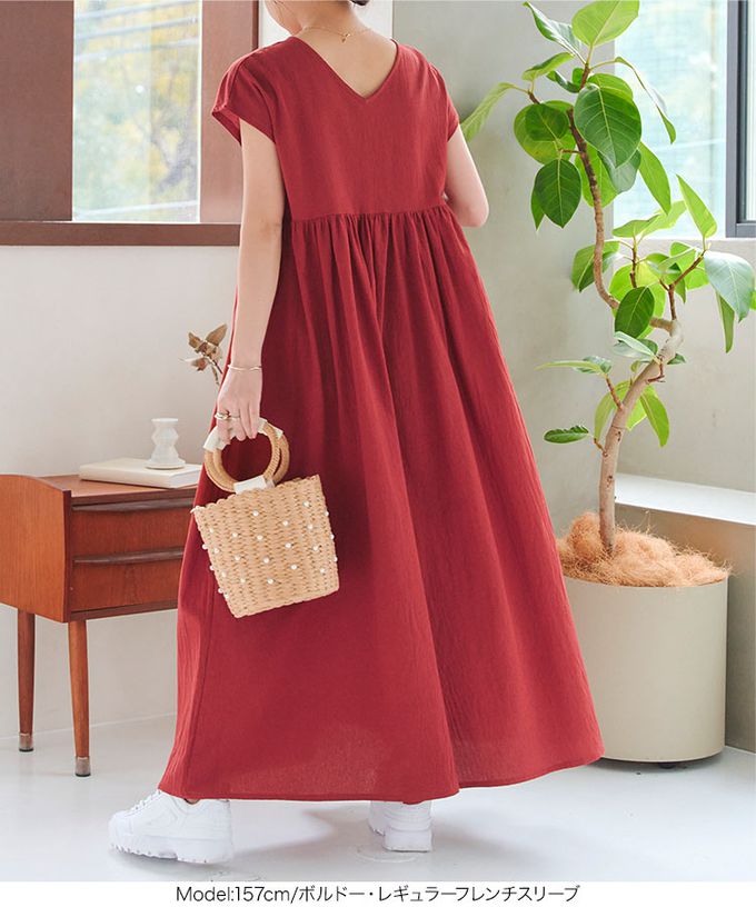 日本 Kobe Lettuce - 純棉清爽感2way領短袖洋裝(可選長度)-薄荷綠