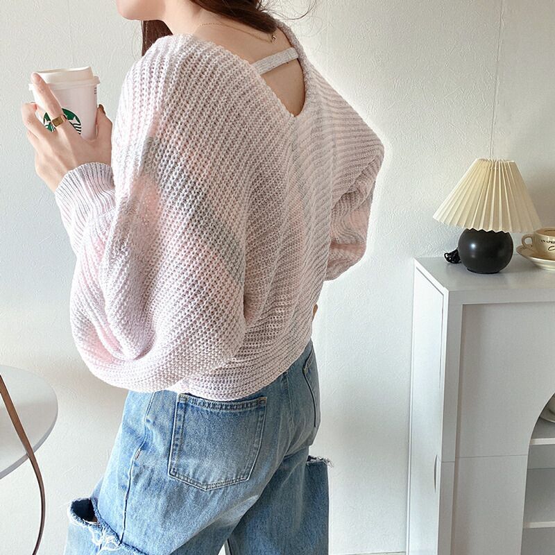 日本 Classical Elf - 可愛2WAY短版針織外套-淺米杏