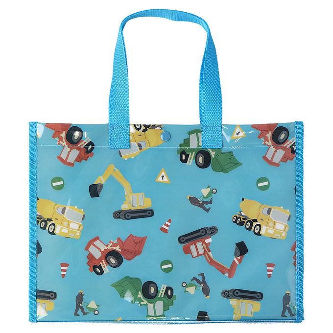 日本 ZOOLAND - 防水PVC手提袋/游泳包-恐龍們-綠色 (25x34cm)