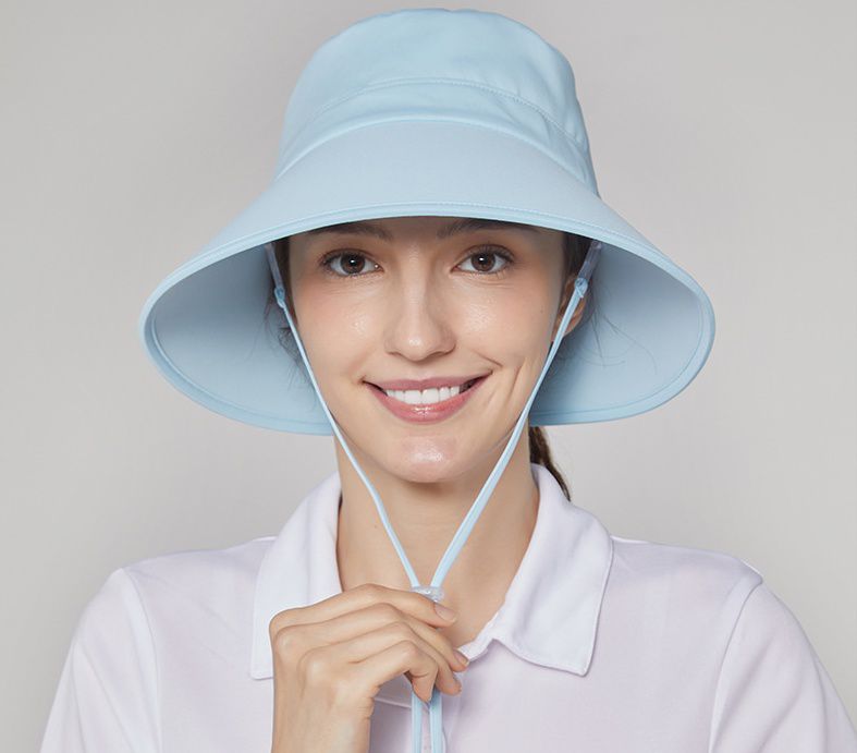 抗UV防曬遮陽漁夫帽-玫瑰粉