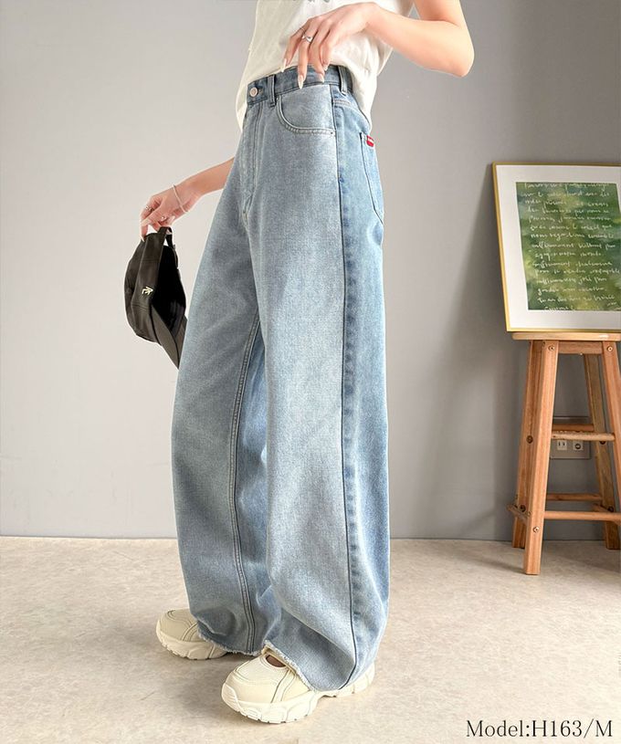 日本 Classical Elf - Java 個性深淺配色寬版丹寧褲-灰黑系