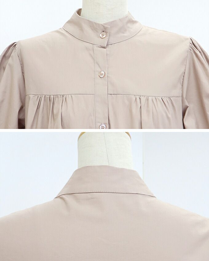 日本 BLUE EAST - 純棉蛋糕澎澎短袖洋裝-杏