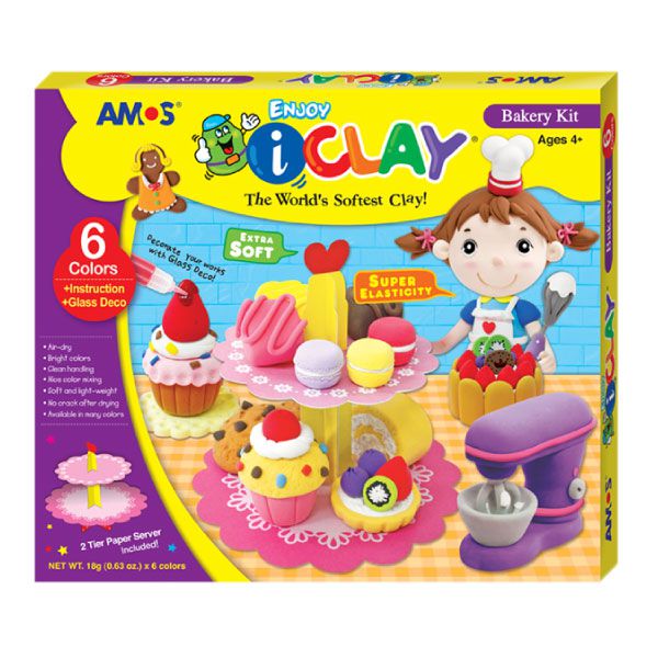 韓國 AMOS - 6色甜點蛋糕主題DIY超輕黏土