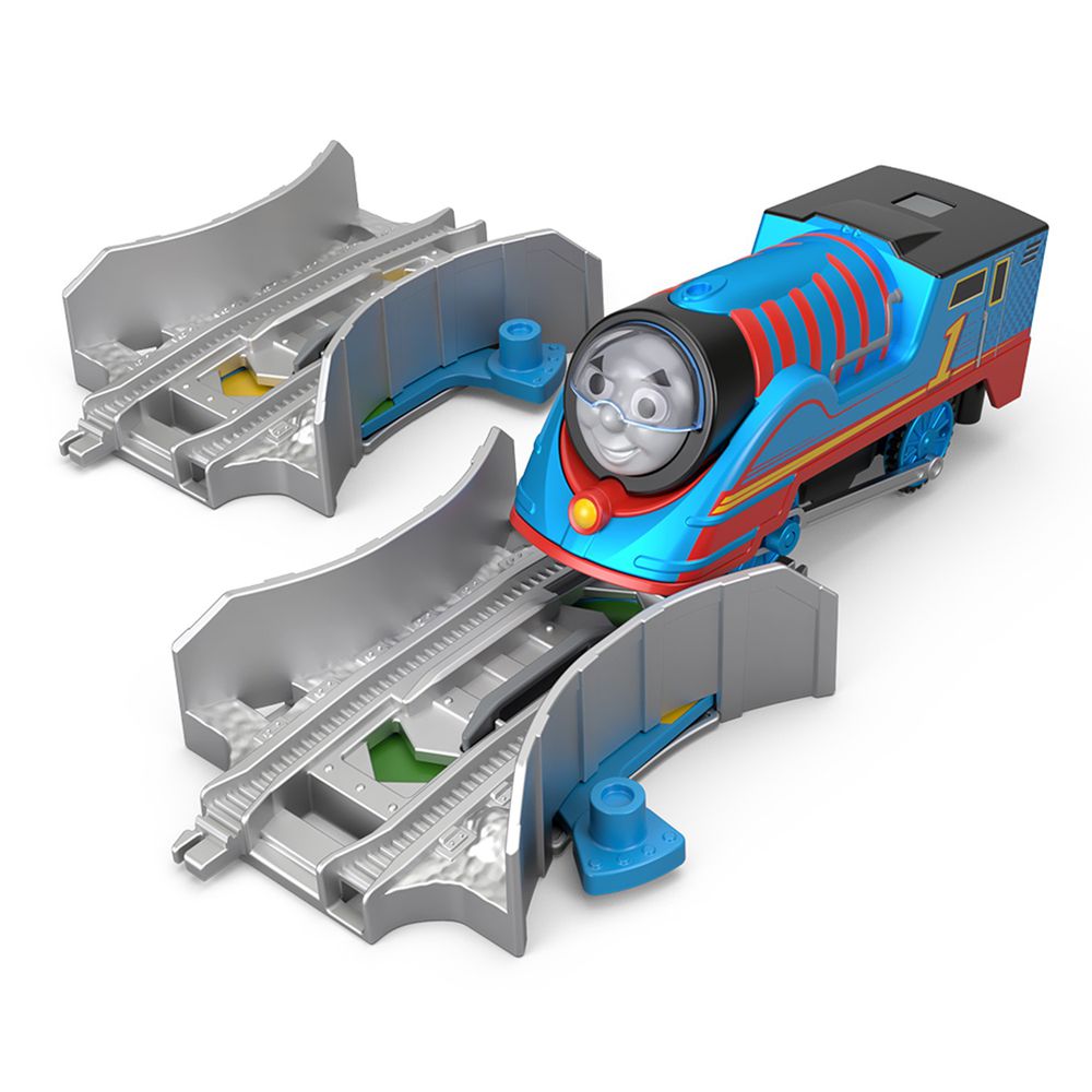 湯瑪士小火車 - 電動系列-TURBO合金車與變速軌道組-Thomas