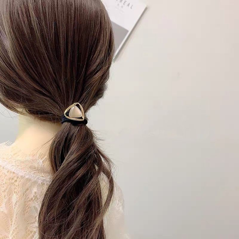 鏤空幾何貓眼髮圈-三角形