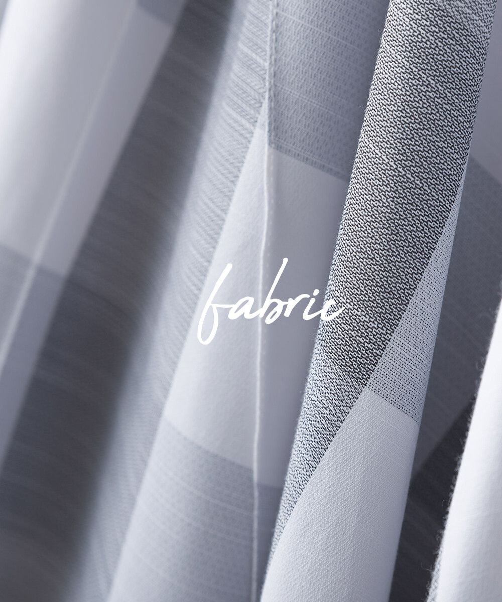 日本女裝代購 - 文藝大格紋修身長裙-淺灰藍