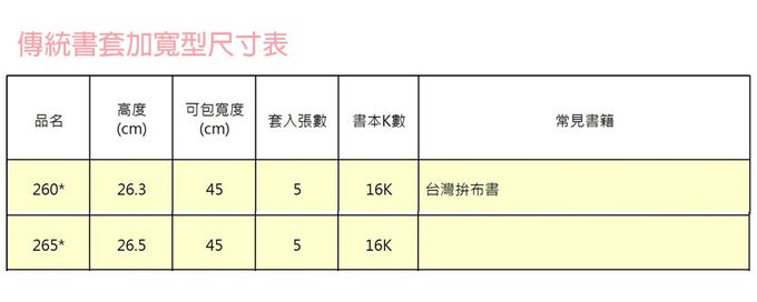 哈哈 - 265B傳統書套加寬型-亮面自黏式-5張入(新課綱適用)
