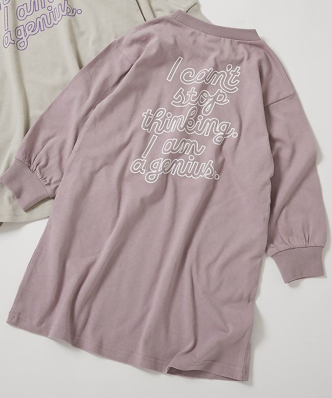 日本 devirock - 100%棉 女孩定番印花長袖洋裝-愛心連發-黑