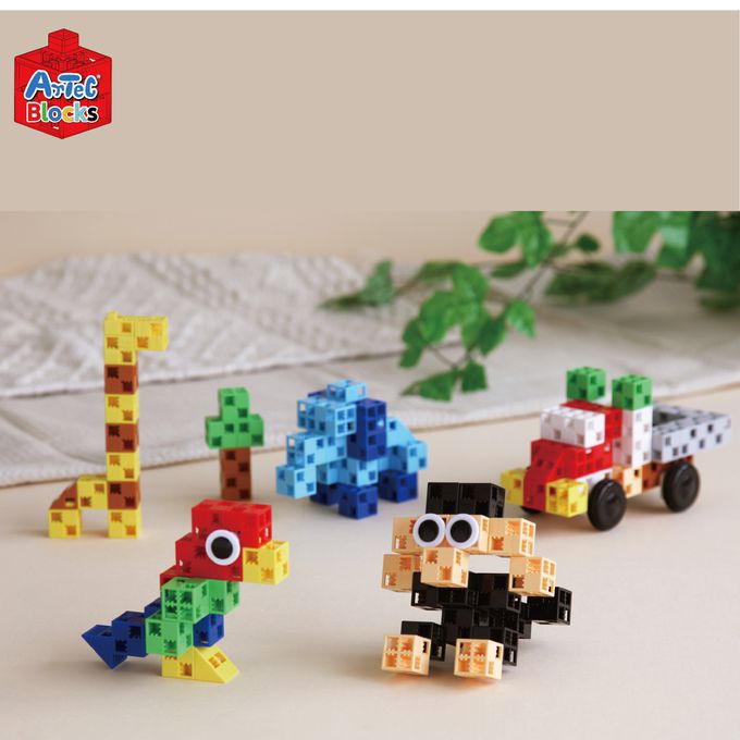 日本 Artec - 藍色桶裝積木220PCS-基本色系