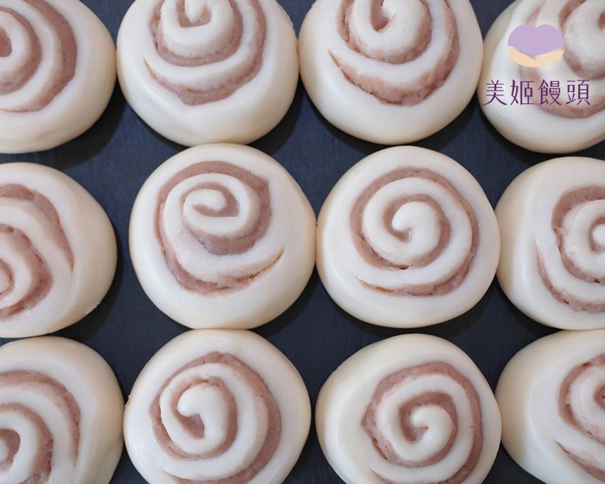 美姬饅頭 - 芋泥鮮乳饅頭捲-6入-50g/顆