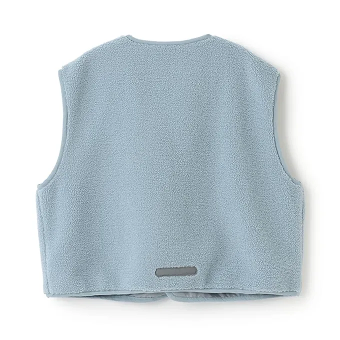 日本 b-ROOM - 可愛毛毛保暖背心-軍綠