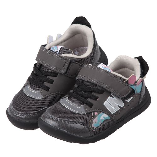 日本IFME - 恐龍世界黑色兒童機能運動鞋