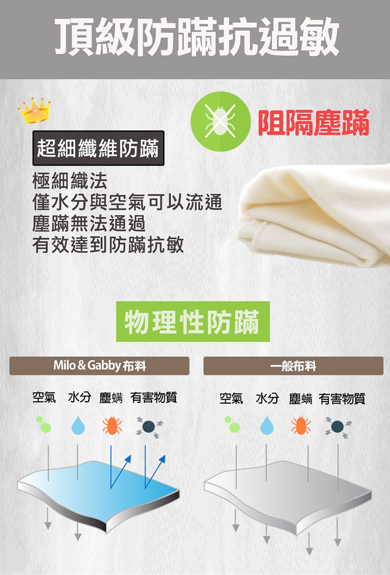 美國 Milo & Gabby - 動物好朋友-可水洗防蹣枕心+莫代爾大枕套組-Bambi精靈斑比 (大枕-2歲以上)