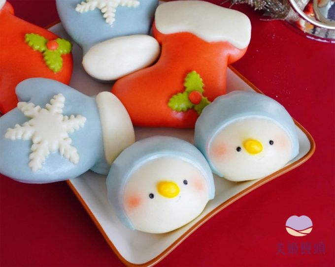 美姬饅頭 - 聖誕小雪人鮮乳造型饅頭