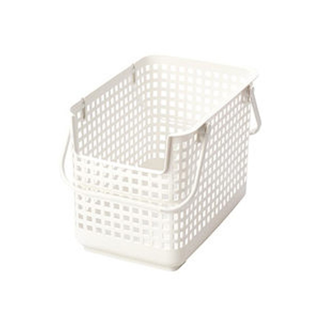 日本LIKE IT - 可堆疊無蓋多功能收納洗衣籃(單入)-米白色