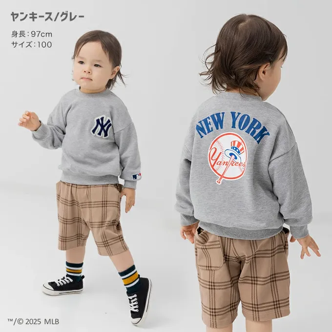 日本 Chil2 - MLB聯名 立體LOGO刺繡長袖上衣-洛杉磯道奇-黑