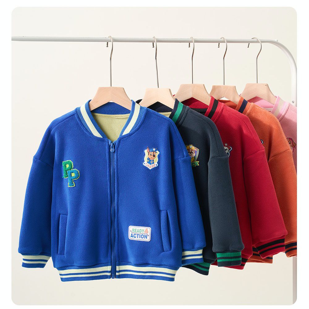 卡通汪汪隊加絨加厚棒球外套-卡通人物天天-粉色