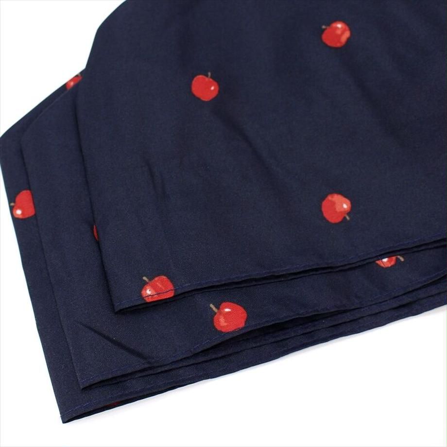 日本 nifty colors - 抗UV輕量 晴雨兩用折疊傘-甜美蘋果-深藍 (直徑88cm/160g)